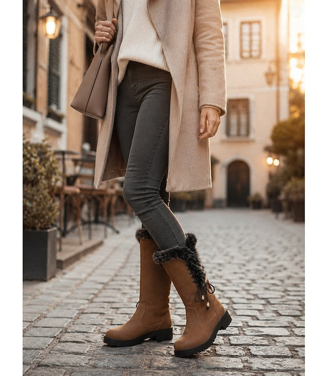 Meredith | Fur-Trimmed Knee-High Winter Boots