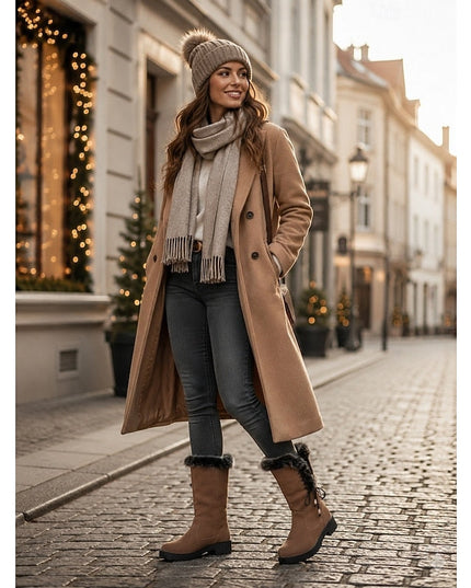 Meredith | Fur-Trimmed Knee-High Winter Boots