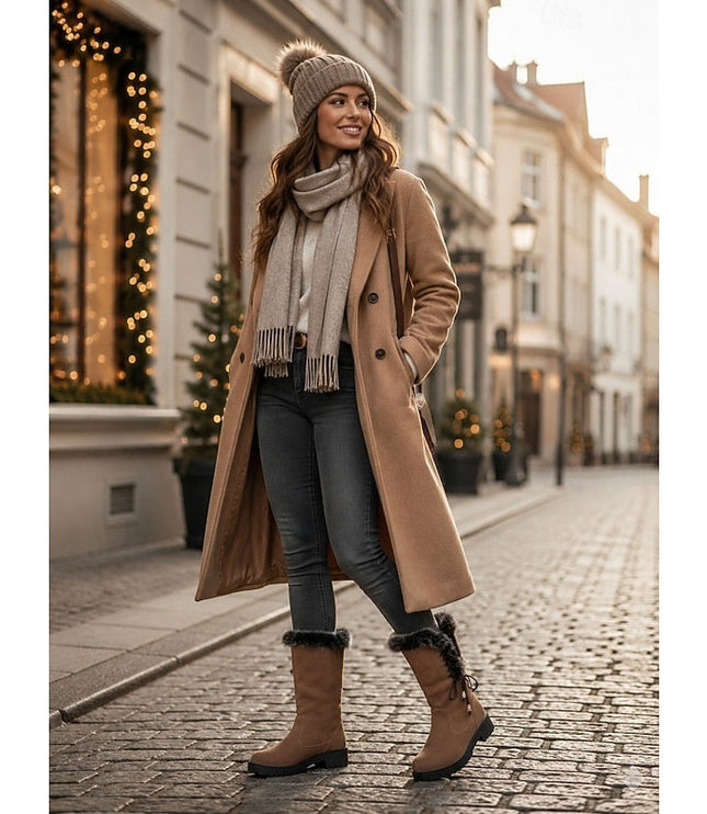 Meredith | Fur-Trimmed Knee-High Winter Boots