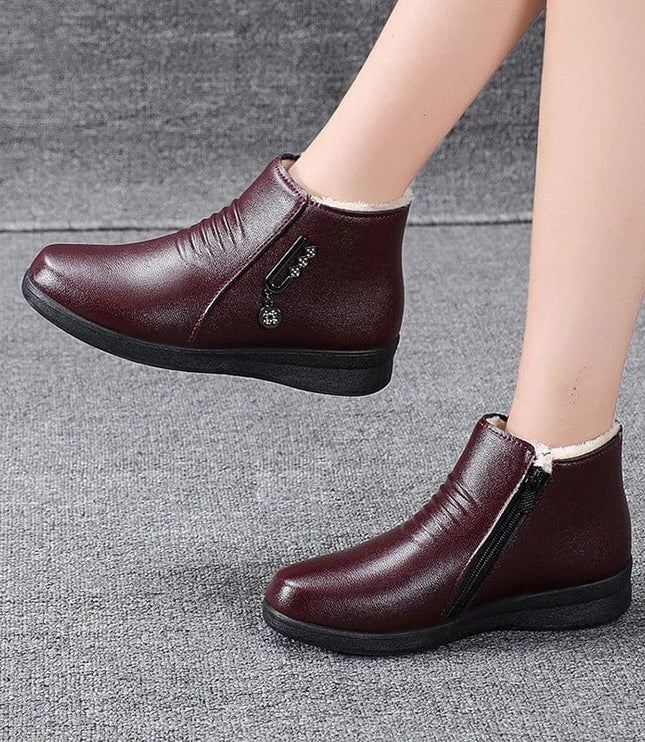 Corinna | Women's Fur-Lined Winter Ankle Boots - Black - Image 6