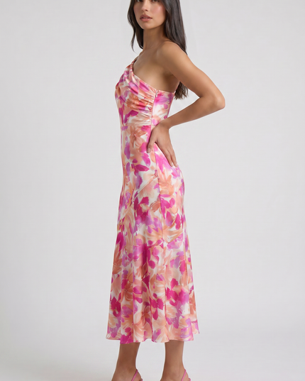 Vestido maxi con tirantes finos floral para invitada de boda mujer