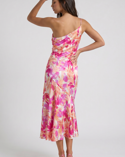 Vestido maxi con tirantes finos floral para invitada de boda mujer