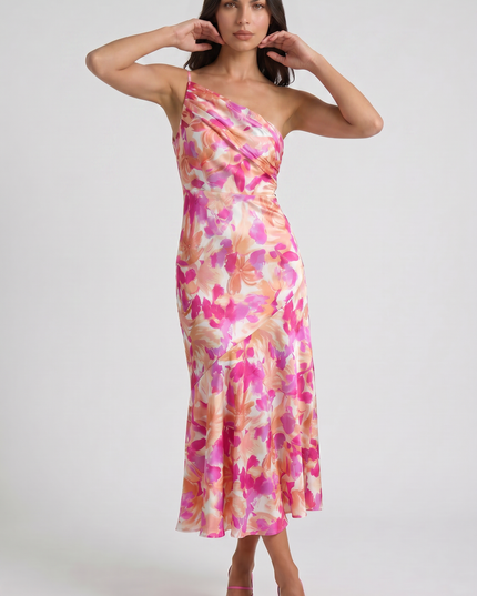 Vestido maxi con tirantes finos floral para invitada de boda mujer