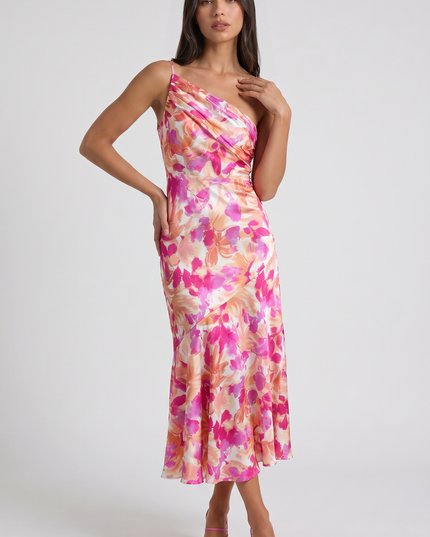 Vestido maxi con tirantes finos floral para invitada de boda mujer