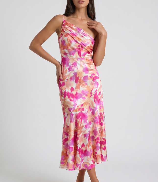 Vestido maxi con tirantes finos floral para invitada de boda mujer
