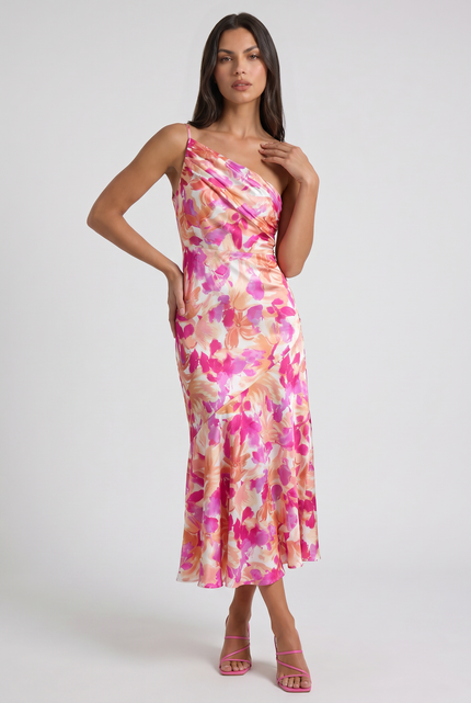 Vestido maxi con tirantes finos floral para invitada de boda mujer