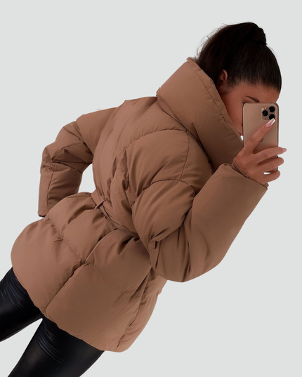 Women's Hip Length Wide Sleeve Puffer Jacket