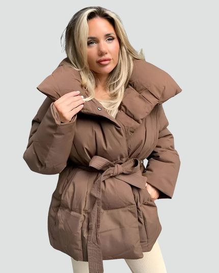 Women's Hip Length Wide Sleeve Puffer Jacket