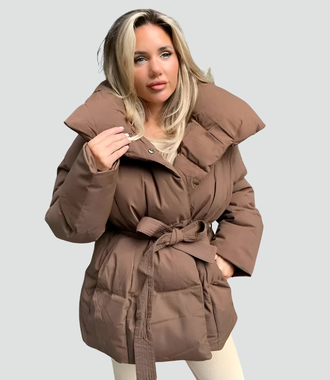 Women's Hip Length Wide Sleeve Puffer Jacket