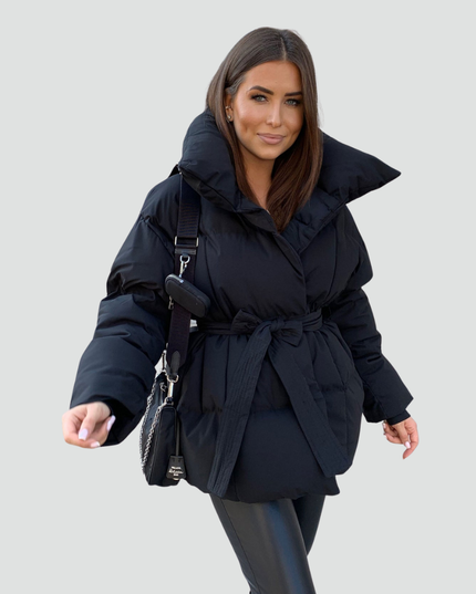 Women's Hip Length Wide Sleeve Puffer Jacket