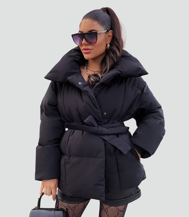 Women's Hip Length Wide Sleeve Puffer Jacket