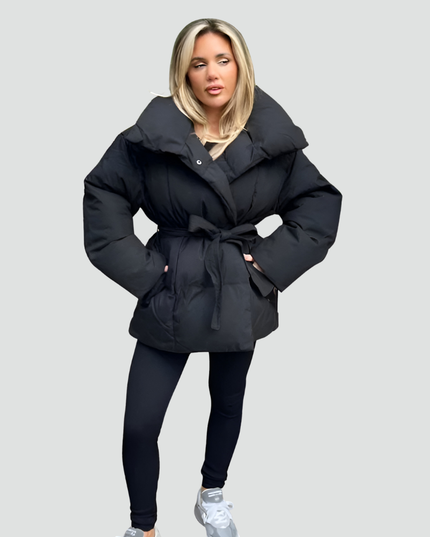 Women's Hip Length Wide Sleeve Puffer Jacket