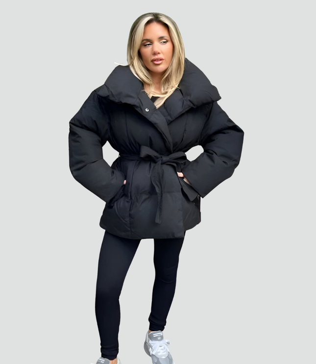 Women's Hip Length Wide Sleeve Puffer Jacket