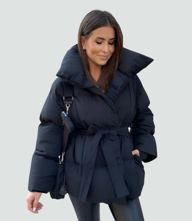 Women's Hip Length Wide Sleeve Puffer Jacket