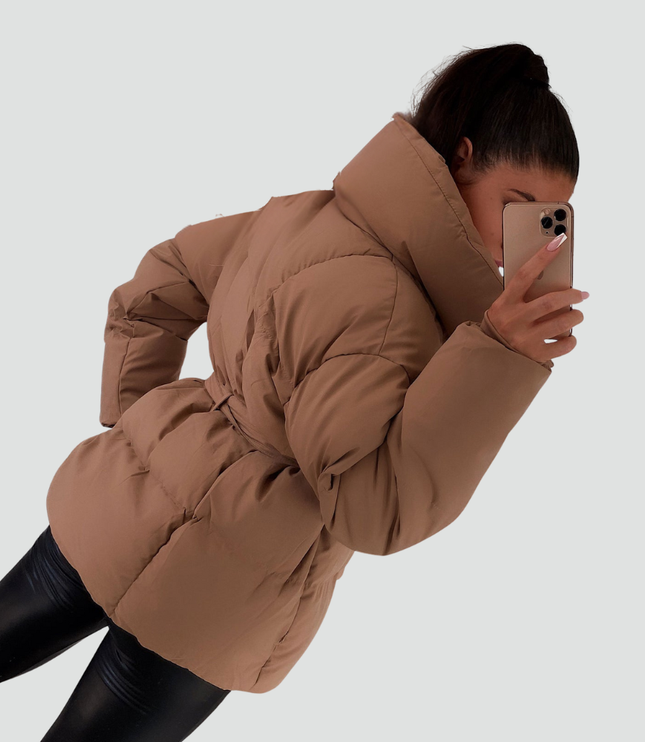 Women's Hip Length Wide Sleeve Puffer Jacket