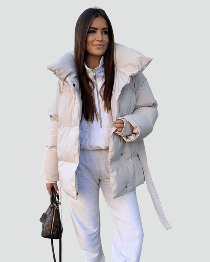 Women's Hip Length Wide Sleeve Puffer Jacket