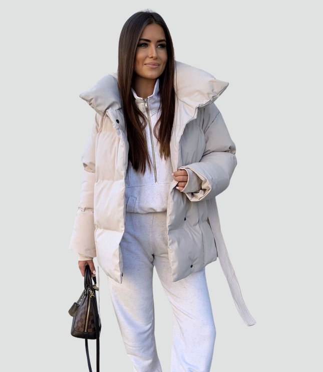 Women's Hip Length Wide Sleeve Puffer Jacket