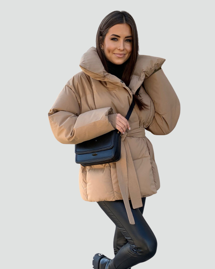 Women's Hip Length Wide Sleeve Puffer Jacket