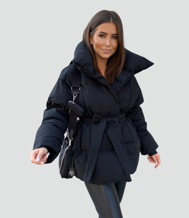 Women's Hip Length Wide Sleeve Puffer Jacket