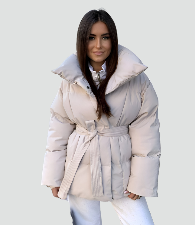 Women's Hip Length Wide Sleeve Puffer Jacket