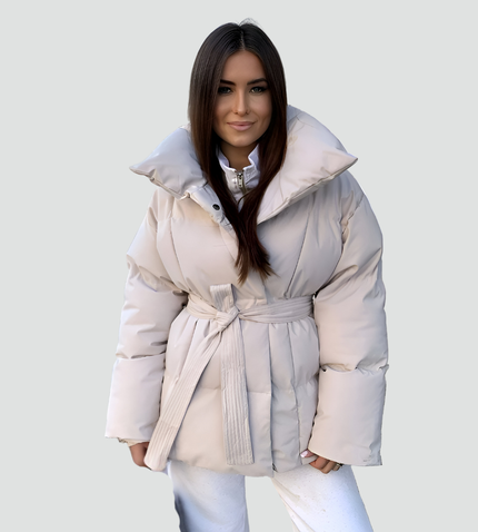Women's Hip Length Wide Sleeve Puffer Jacket