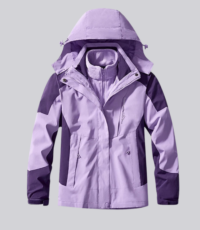 Women's Hooded Winter Jacket with Plush Inner Layer