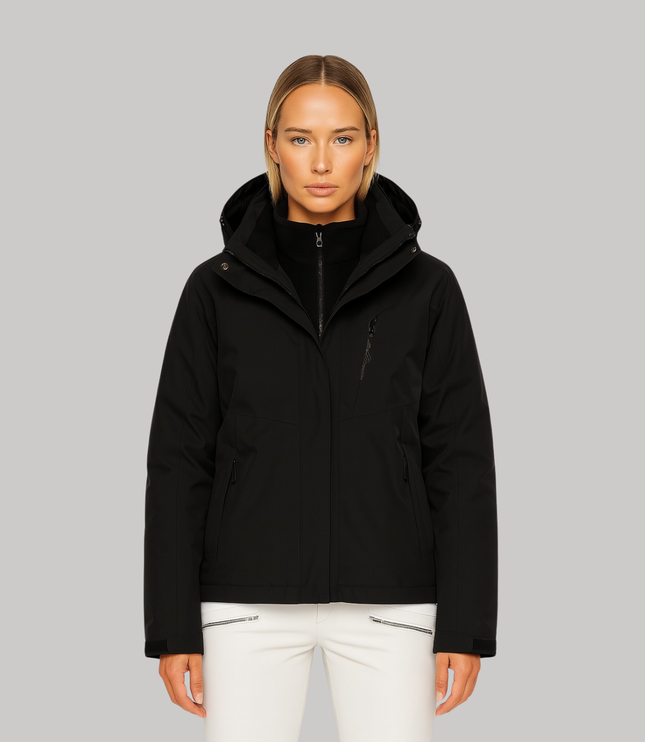 Women's Hooded Winter Jacket with Plush Inner Layer