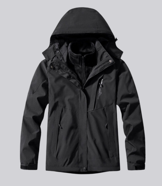 Women's Hooded Winter Jacket with Plush Inner Layer