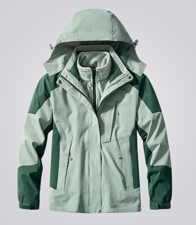 Women's Hooded Winter Jacket with Plush Inner Layer