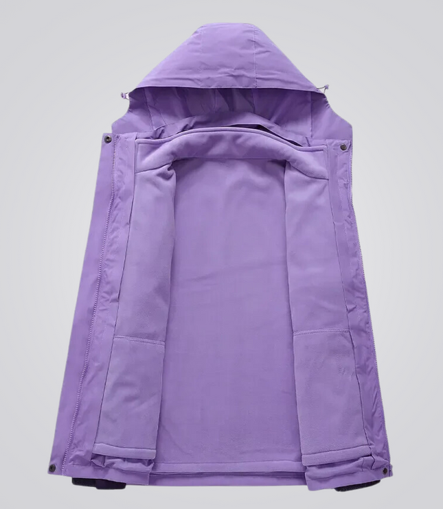 Women's Hooded Winter Jacket with Plush Inner Layer