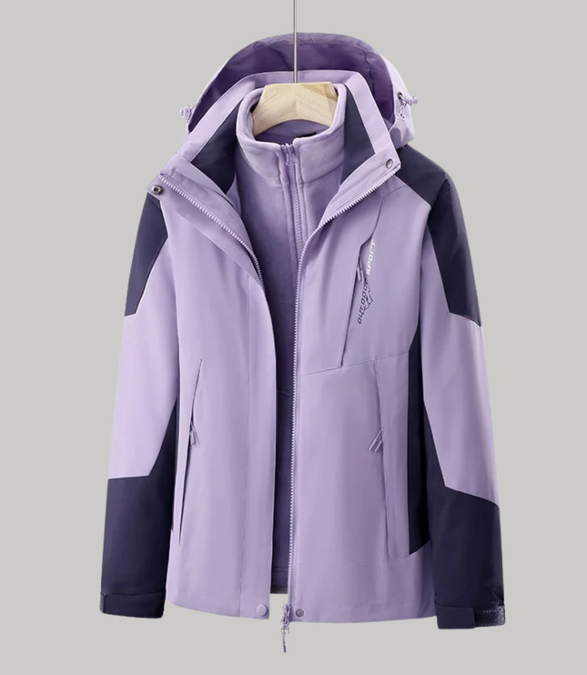 Women's Hooded Winter Jacket with Plush Inner Layer