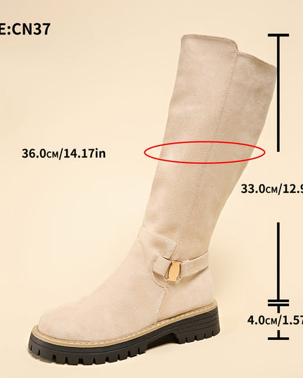 Bexley | Women's Knee High Boots with Block Heel - Black - Image 12