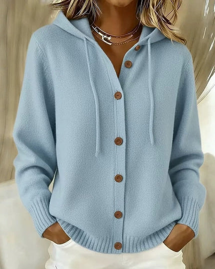 Estella | Hooded Button-Front Cardigan