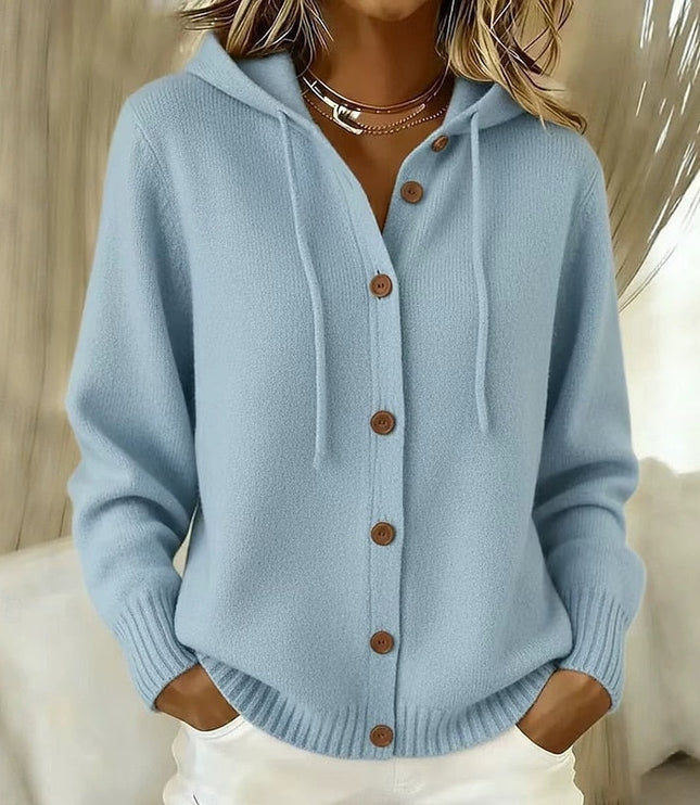 Estella | Hooded Button-Front Cardigan