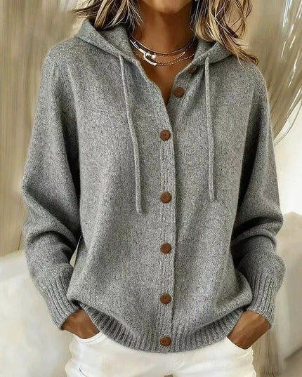 Estella | Hooded Button-Front Cardigan