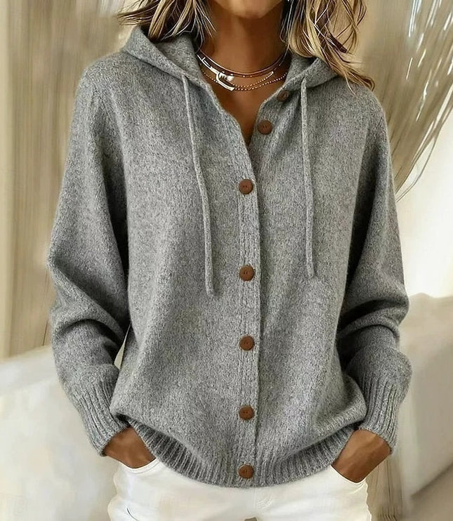 Estella | Hooded Button-Front Cardigan