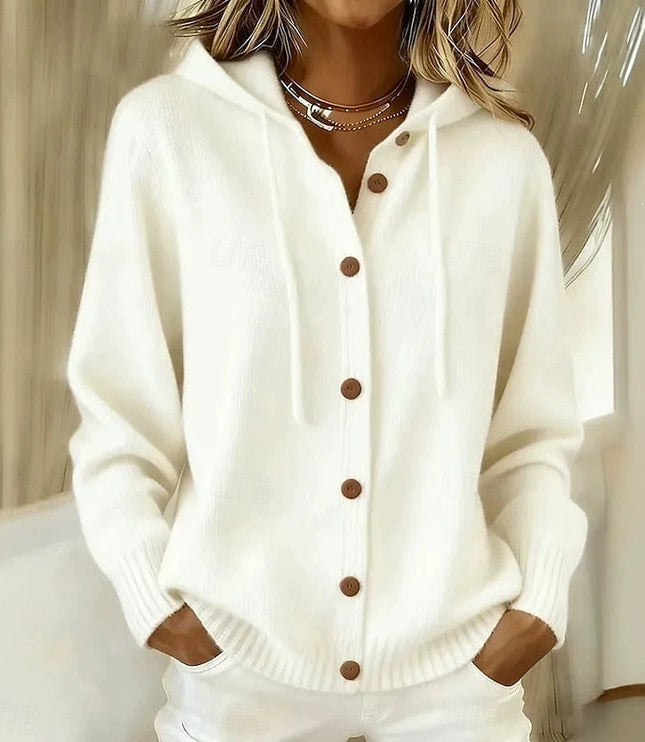 Estella | Hooded Button-Front Cardigan