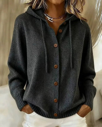 Estella | Hooded Button-Front Cardigan