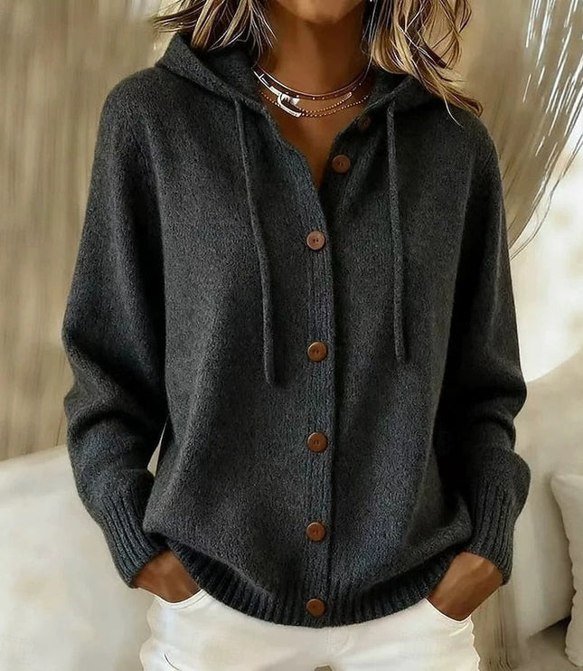 Estella | Hooded Button-Front Cardigan