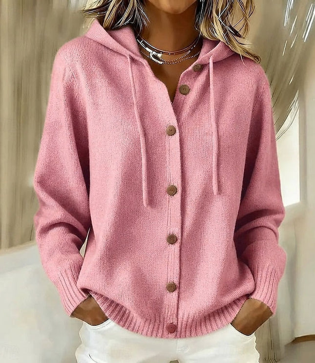 Estella | Hooded Button-Front Cardigan