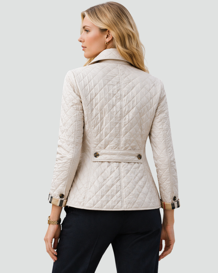 Women's Large Button Contoured Quilted Jacket