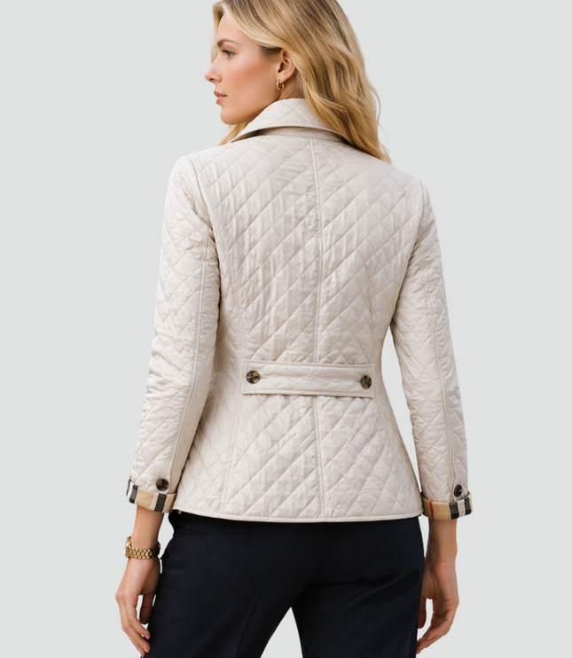 Women's Large Button Contoured Quilted Jacket