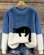 Blauw en crème / S