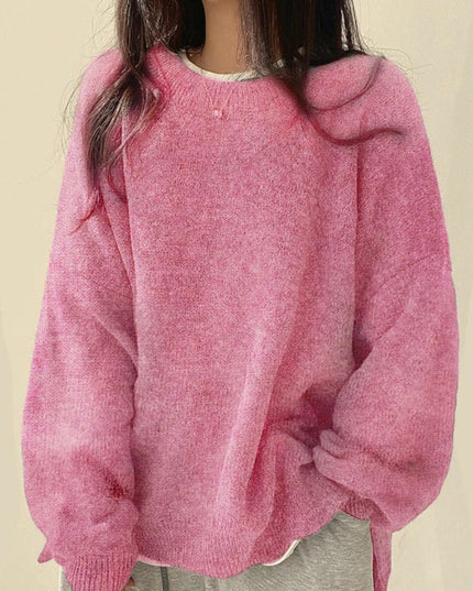 Women's Oversized Drop Shoulder Jumper with Side Splits