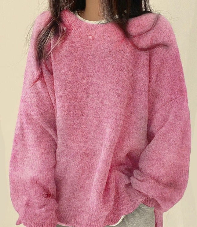 Women's Oversized Drop Shoulder Jumper with Side Splits