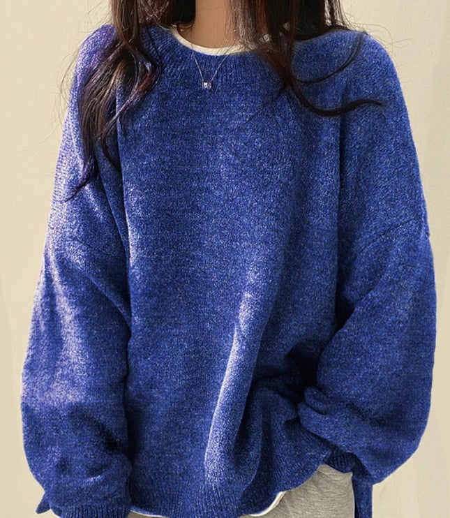 Women's Oversized Drop Shoulder Jumper with Side Splits