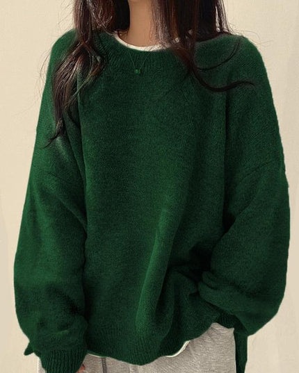 Women's Oversized Drop Shoulder Jumper with Side Splits