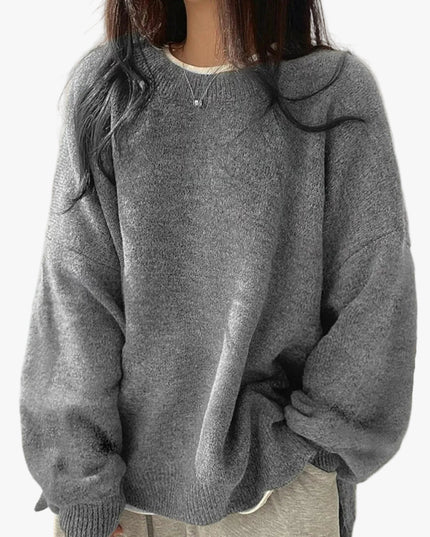 Women's Oversized Drop Shoulder Jumper with Side Splits