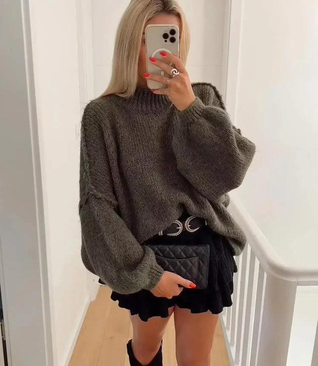 Women's Oversized Jumper Dress with Dropped Shoulders