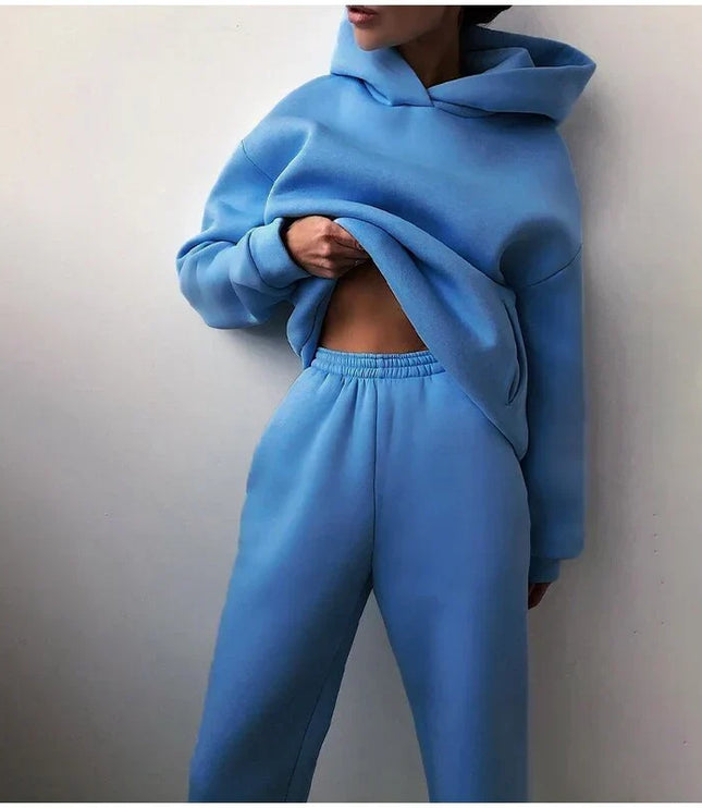 Women's Oversized Tracksuit Set with Hoodie and Joggers